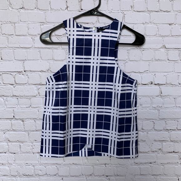 STYLESTALKER - Plaid Check Racerback Tank - Picture 1 of 5